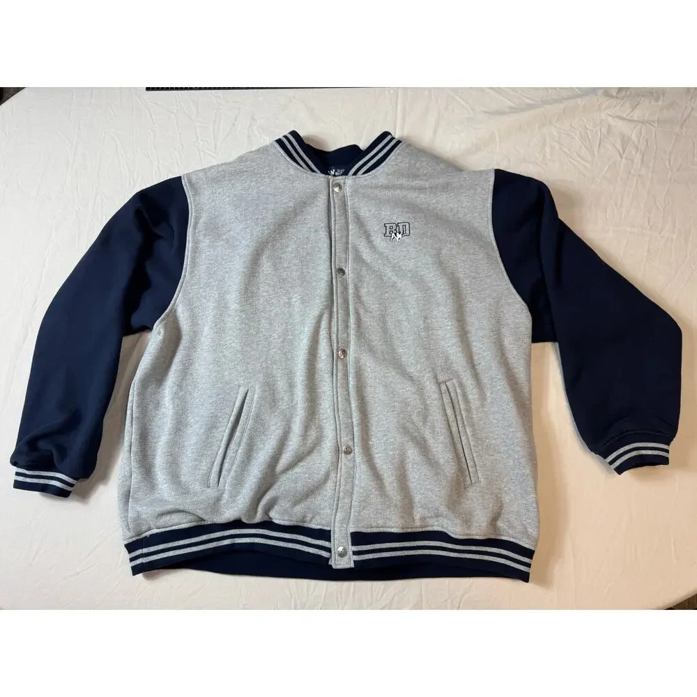 Big Dog Vintage Varsity Jacket Men’s 3X Gray‎ Navy